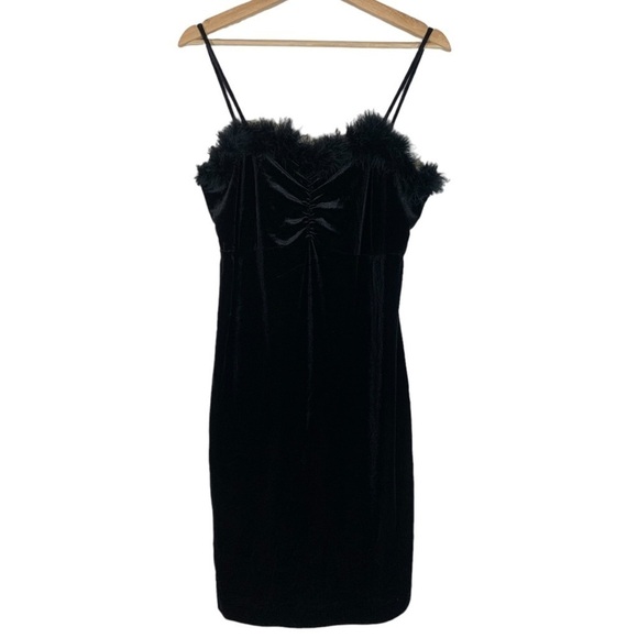 Vintage Stella Velvet Sleeveless Mini Dress Size Medium - Picture 1 of 9